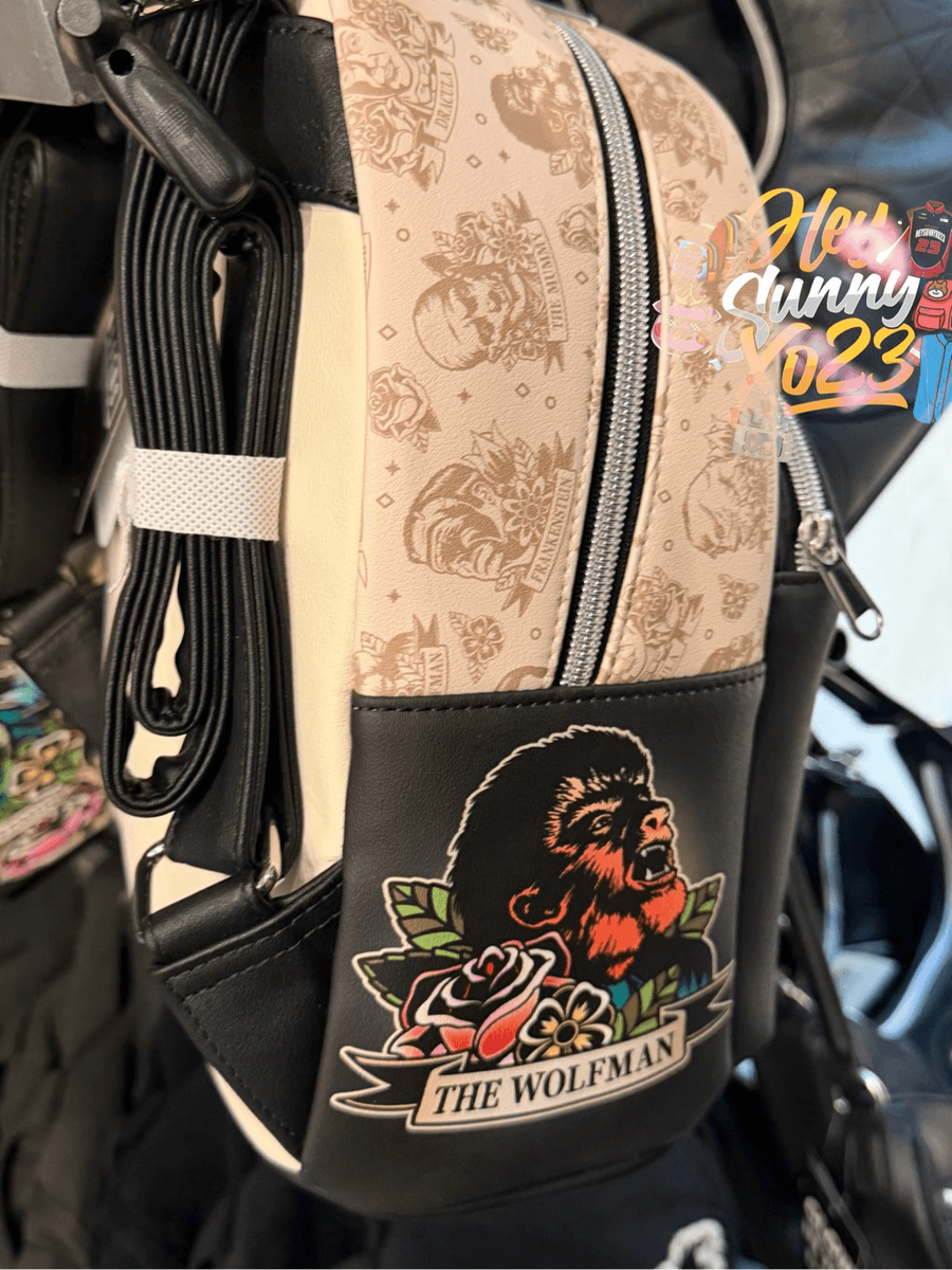 Loungefly Universal Monsters Character Tattoo Floral Mini Backpack Loungefly Universal Monsters Character Tattoo Floral Mini  main image 4