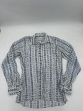 Vintage Pierre Cardin Paris Sheer 70s-style Pattern Button-Up -- Size M