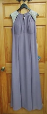 David Tutera Size 14 Lavender Sheer Lined Bridesmaid Wedding Prom Gown Formal