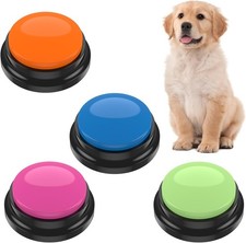 Dog Buttons Talk Training, 4Pcs Pet Communication Buttons Voice Recording Butto