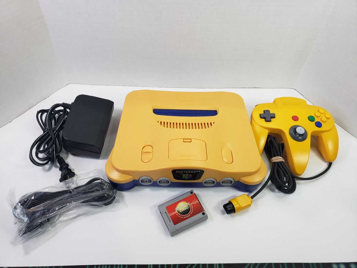 ニンテンドー 64 セット Custom Nintendo 64 Console Yellow And Blue With Expansion Pack
