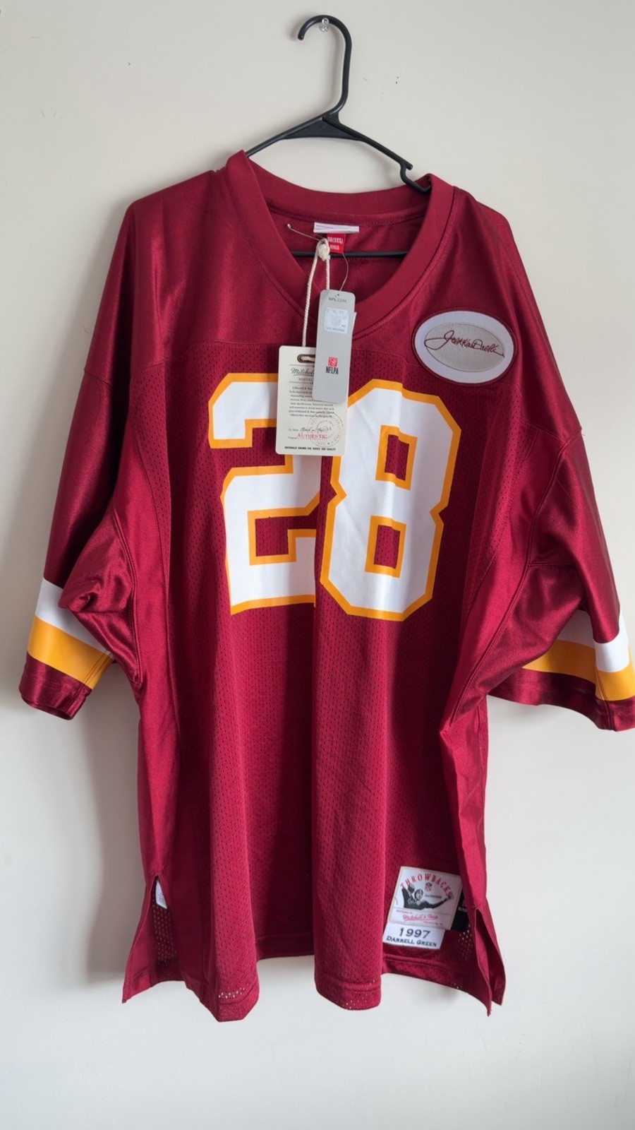 Mitchell & Ness Darrell Green #28 1997 Throwback Washington Jersey 3XL NWT