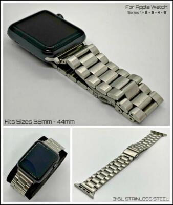 For Apple Watch Series 40mm 44mm Stainless Steel Metal Band Strap  Bracelet
