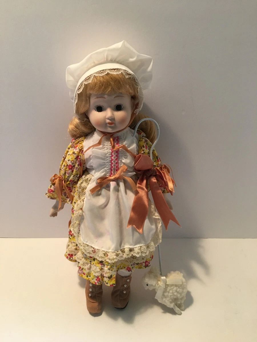 Mary Had a Little Lamb Porcelain Doll With Music and Lamb eBay