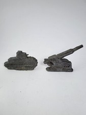 Vintage 1930's A.C. Gilbert Kaster Kit Lead Toy WWI Tank  Artillery