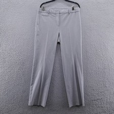 Talbots Womens Straight Leg Dress Pants 10 Gray High Rise Stretch Career