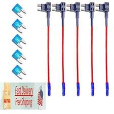 Fuse TAP ADAPTER KIT 12V 15 Amp Car Add-a-circuit Mini ATM APM Blade Fuse 5Pcs