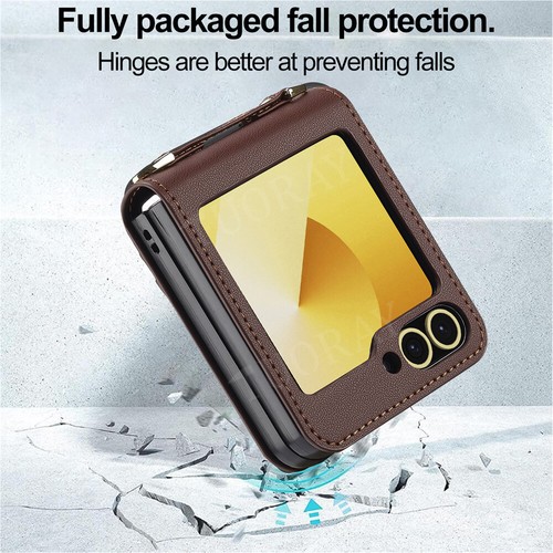 For Samsung Z FLIP 6 FLIP 5 4 3 Leather Wallet Filp Phone Case Stand Cover - Bild 77 von 84