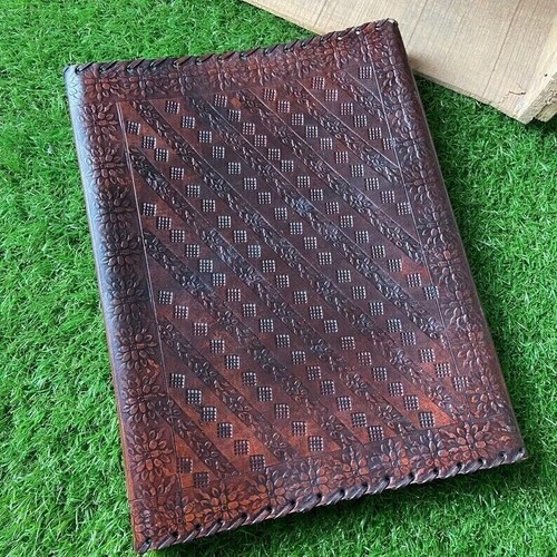 Leather Ring Grimoire Leather Binder Cover Notebook Office Folder 3 Color - Picture 3 of 6