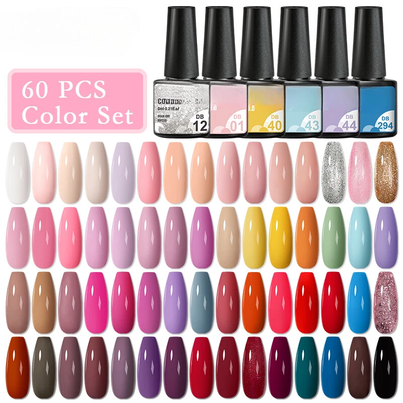 60/40/20Pcs Gel Nail Polish Set Nail Art Colorful Glitter Nail Gel Manicure Set
Opens in a new windo