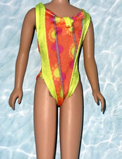 Barbie Clothes: Teen Skipper Neon Yellow  Orange Hawaiian Fun Swimsuit   