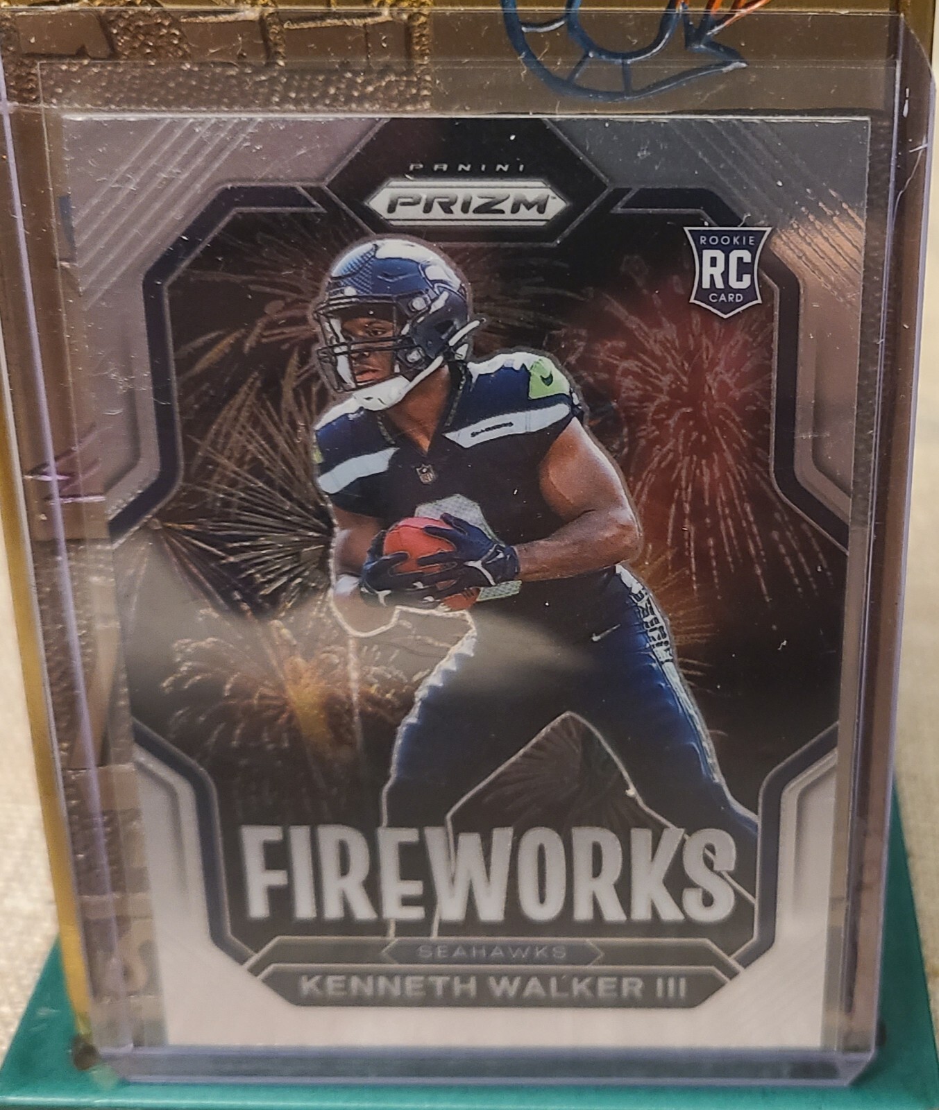 2022 Panini Prizm - Fireworks Silver Prizm #F-25 Kenneth Walker III (RC)