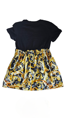 Versace Black/Gold Baroque Patterned Girls Dress | eBay