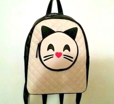 NEW BETSEY JOHNSON BACKPACK KITTY CAT FACE .LBSMILBK  display picture 1