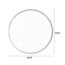 Round Bathroom Mirror Wall Mirror Bedroom Makeup Dressing Mirror Silver