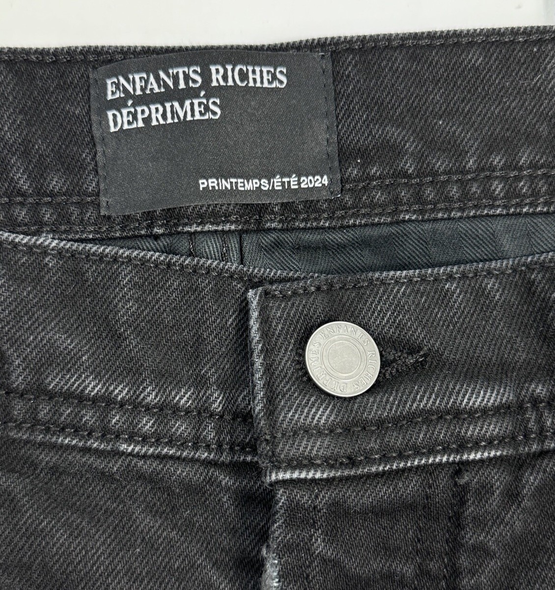 ENFANTS RICHES DEPRIMES - STRAIGHT LEG ANTIC BLACK JEANS ENFANTS RICHES DEPRIMES - STRAIGHT LEG ANTIC BLACK JEANS