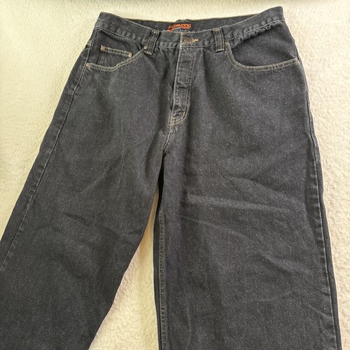 Vtg Anchor Blue BLACK Denim BEYOND BAGGY Grunge 90s Y2K Jeans Men Sz 36x30 Skate - Picture 6 of 16