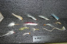 SALTWATER FLIES 13 PC ASSORTMENT REDFISH SNOOK TROUT FLATS STRIPED BASS A6