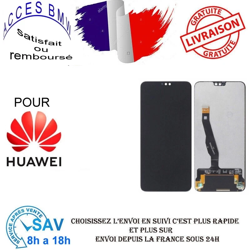 Vitre Tactile + Ecran LCD Pour Huawei Honor 8X Couleur Noir - Photo 1/1