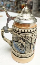 Vintage~ Rothenburg ODT Miniature Beer Stein 4 1/2" with Lid ~Germany