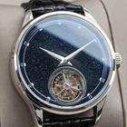 Sugess Tourbillon Blue GoldStone Dial Seagull ST8230 Mechanical Watch SU8230STRA