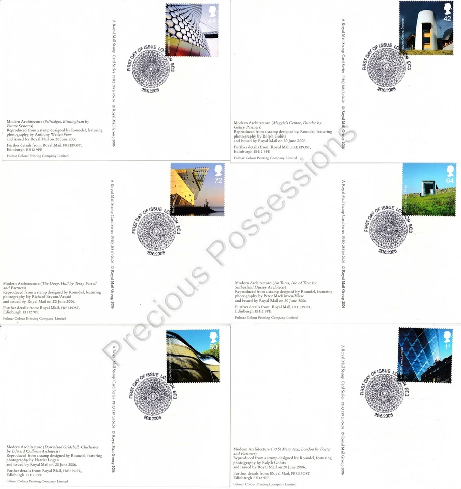 GB PHQ CARDS USED REAR FDI 2006 NO. 288 MODERN ARCHITECTURE PENCIL ERASED ADDRES - Image 2 of 2