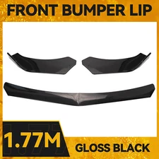 Universal Gloss Black Car Front Bumper Protector Lip Body Spoiler Splitter USA