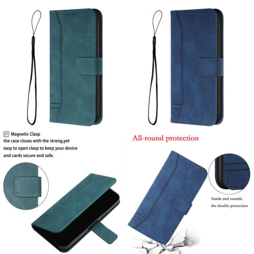 Leather Flip Wallet Cover Case For Motorola G62 G73 E13 G53 G Stylus 5G G 5G G41 - Afbeelding 1 van 17