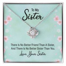 To My Sister Necklace, Brother to Sister, Birthday gift For Sister