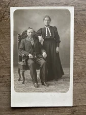 c1910 Ingrid & Rhondi - Siblings - Antique Real Photo Postcard RPPC