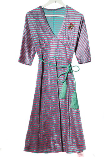 Robe Trapèze Esprit Taille 36 - Bleu/rouge/vert, Col Bateau, Micro-mini (occasion)