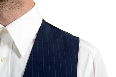 Gilet Homme Hugo Boss 100% Laine Cinq Boutons - Taille US 40 (IT 50), Bleu, Neuf Sans étiquettes, Tour De Poitrine 21 Pouces