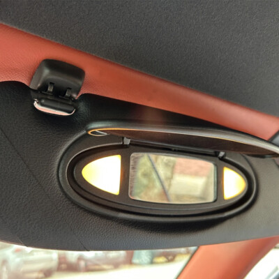 Sun Visor Mirror Cover Set Black For Porsche 911/996