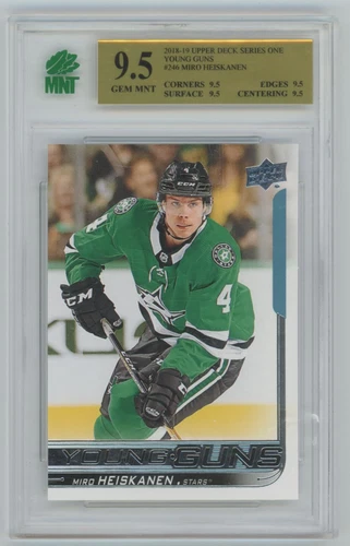2018-19 Upper Deck Young Guns Rookie Miro Heiskanen RC MNT 9.5 Dallas Stars #246