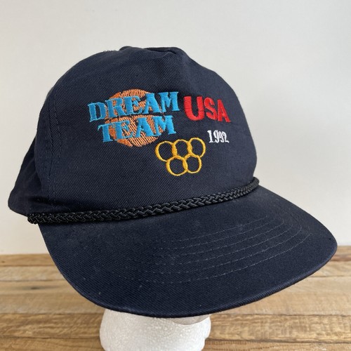 Dream Team USA Olympic 1992 Vintage NBA Basketball Team Snapback Hat Cap Black - Picture 13 of 16