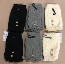 6 Pack Boot Cuffs Short Socks Toppers Women Crochet Knit Shell Leg Calf Warmers