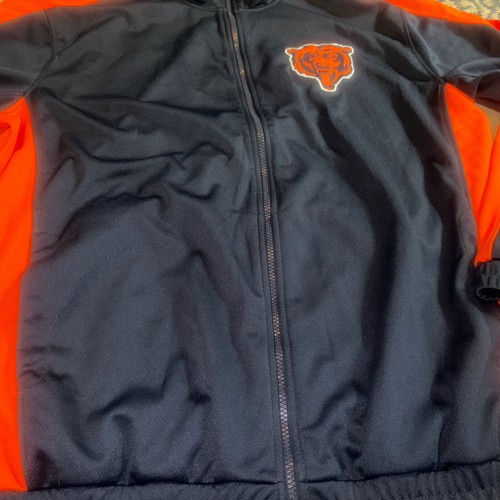 Chicago Bears Lined Zip Up Jacket XL Mens Blue NFL Embroidered Pockets - Picture 3 of 13
