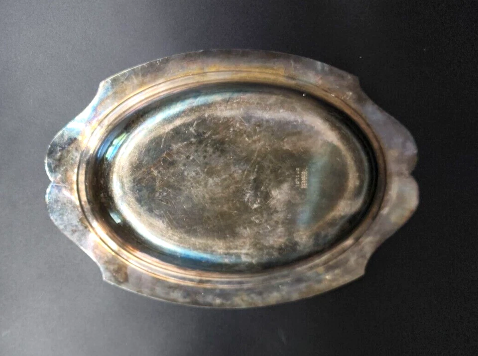 Tazón para servir plato ovalado Wallace vintage de mediados de siglo 11 3/4" x 8" Foto 4 de 4