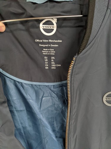 Giacca Volvo Uomo 2XL Blu Foderata Corsa Performance Alta Qualità Antipioggia Antivento - Foto 8 di 14