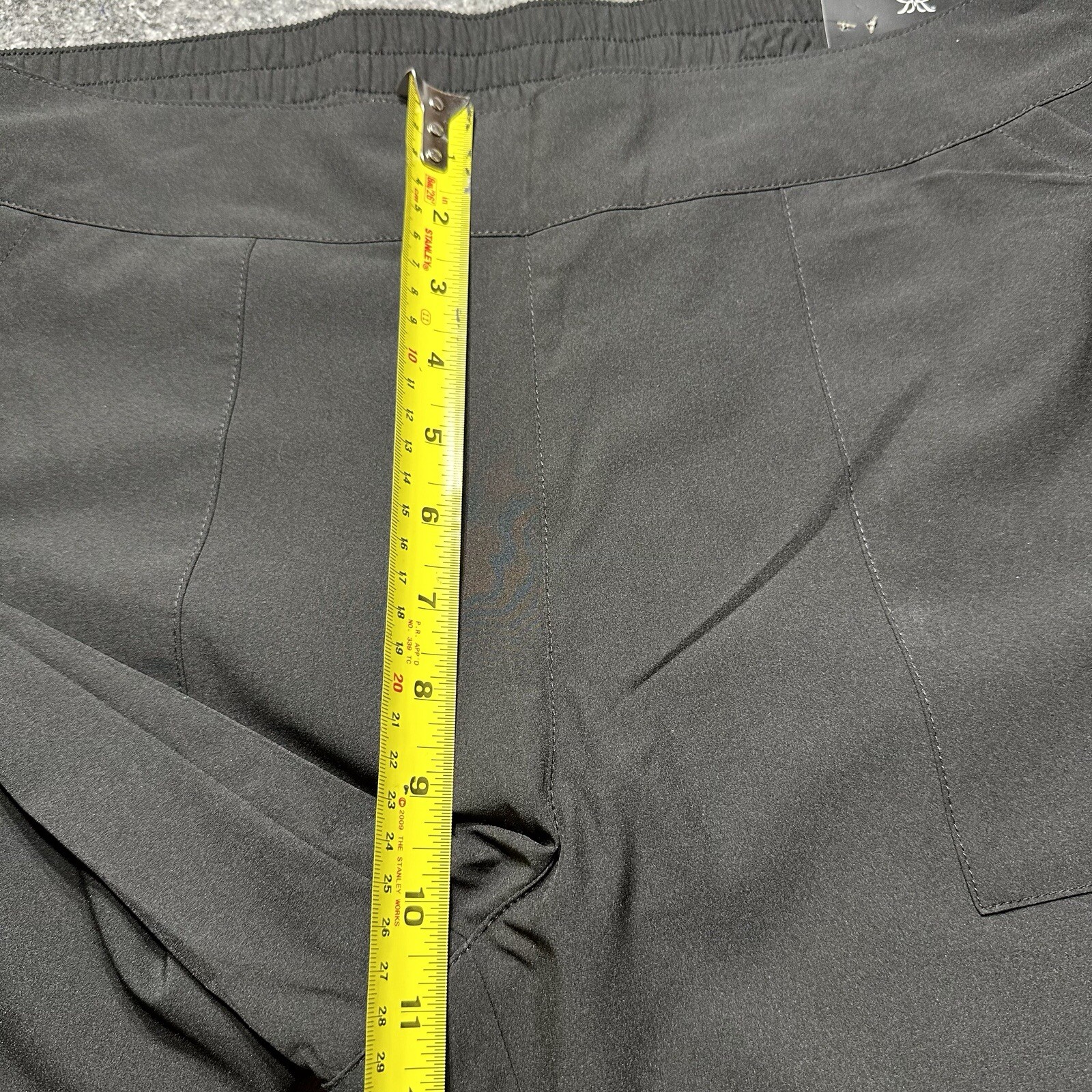 Rafaella Women's Size XL  Stretch Pull On Elastic Waist Ankle Pant Black