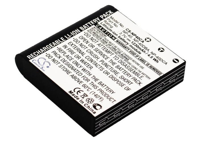 Replacement Battery for Bell & Howell 3.7v 1230mAh / 4.55Wh Camera Battery