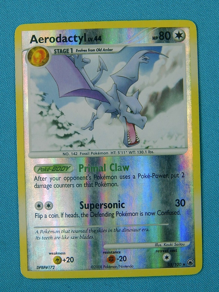 holographic aerodactyl pokemon card value Amazon.com: Pokemon - Aerodactyl V 092/196 RarityRare Hit Points130 HP Colorless Glide (30) Colorless Pokemon 2008 Aerodactyl Holographic Card