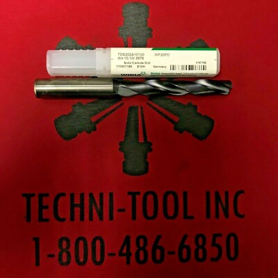 TDS202A10100 10.1mm (0.3976) x 4.6457 OAL TiAlN 5xD HP Drill 4167198