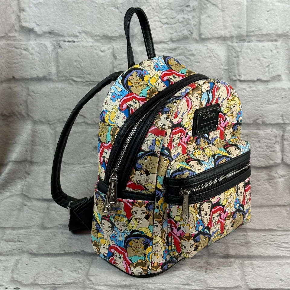 Loungefly Disney Prinzessinnen Rucksack Geldbörse Überall Druck Ariel Schneeweiß - Bild 2 von 4