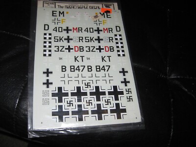 Junkers Ju 88A decal set by Microscale Decals in  1 /72 scale