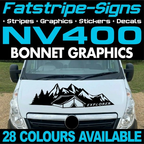 para adaptarse NISSAN NV400 CAMPING CAPTURER CAPÓ PEGATINAS GRÁFICAS CALCOMANÍAS FURGONETA CÁMPER - Imagen 1 de 2
