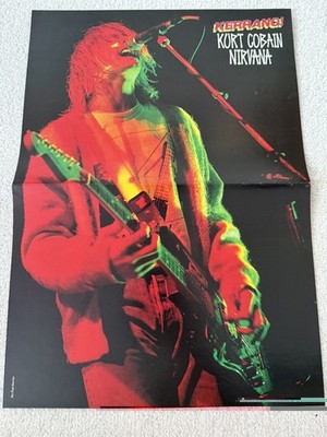Kurt Cobain Nirvana / Bolt Thrower - Large Double Sided Kerrang Poster  - RARE!