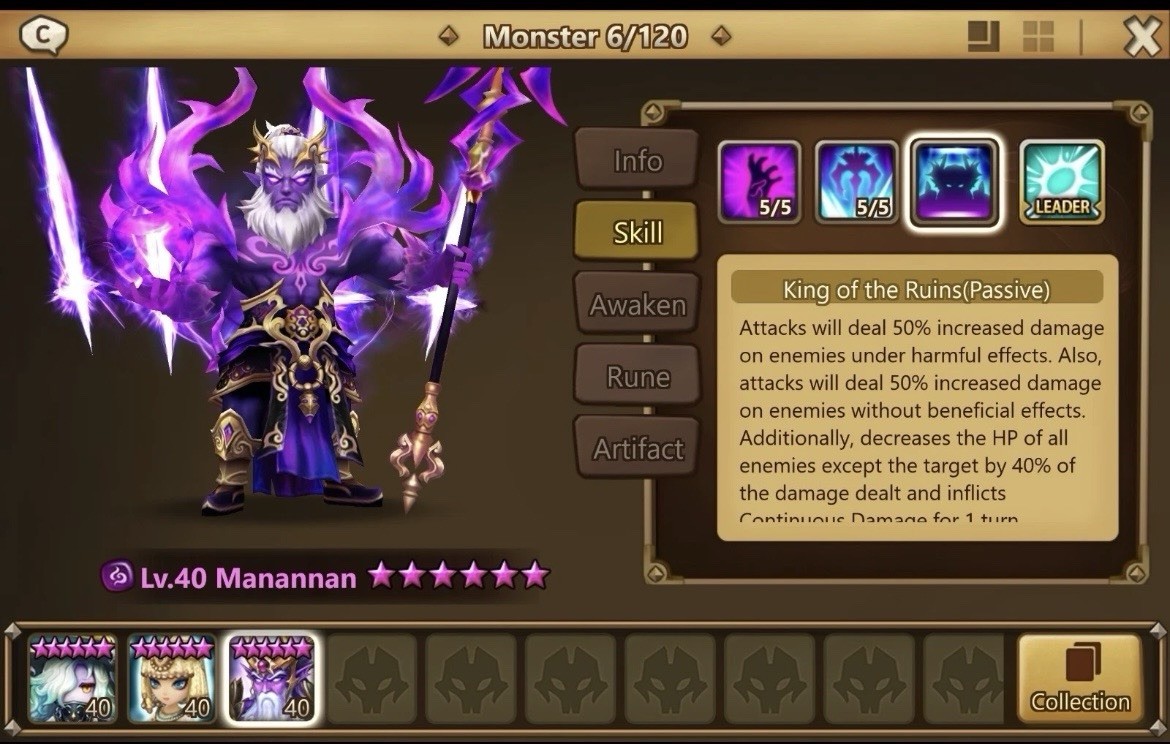Summoners War Global 8 LD5s, 217 Swift, P3/C2 End Game Account