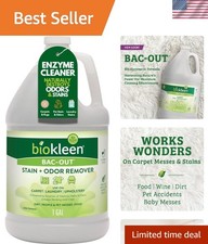 Bac-Out Enzyme Cleaner and Stain Odor Remover for Pet Stains, Laundry, Diap...