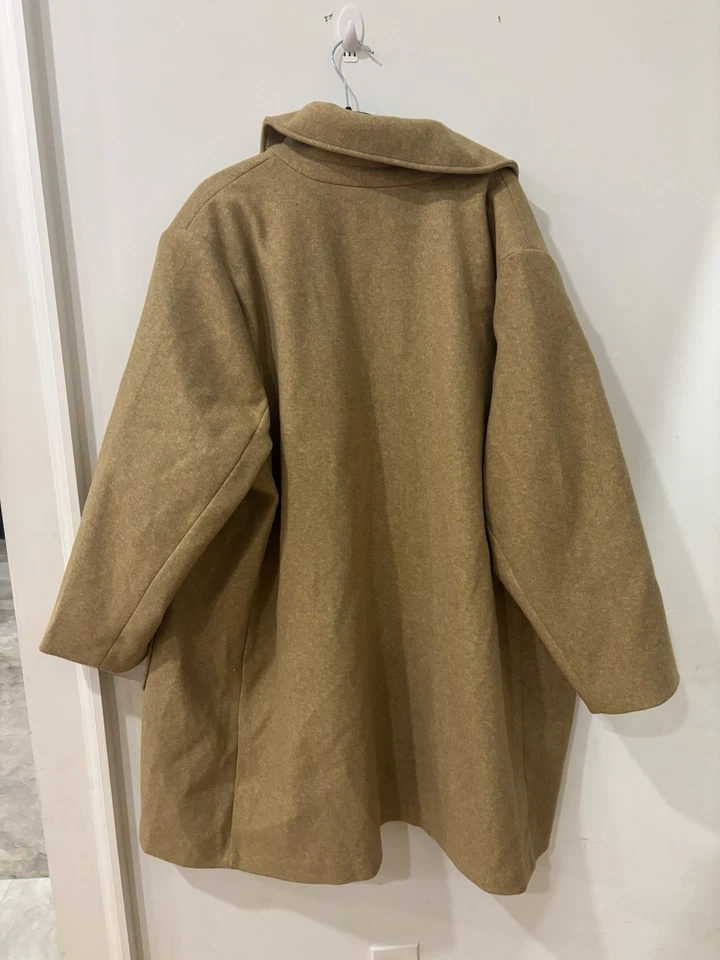 Abrigo de guisante antiguo azul marino tostado para mujer 4x abrigo de coche clásico dinero antiguo más bolsillos Foto 4 de 4